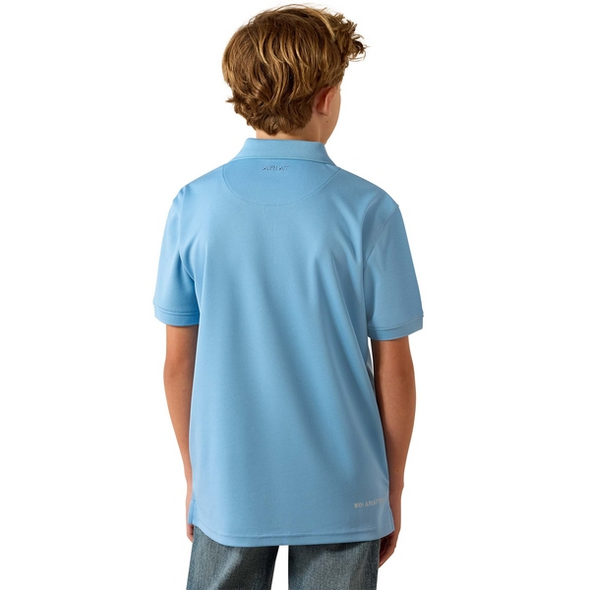 ARIAT TEK POLO BLISSFUL BLUE - KIDS BOYS POLO - 10071422
