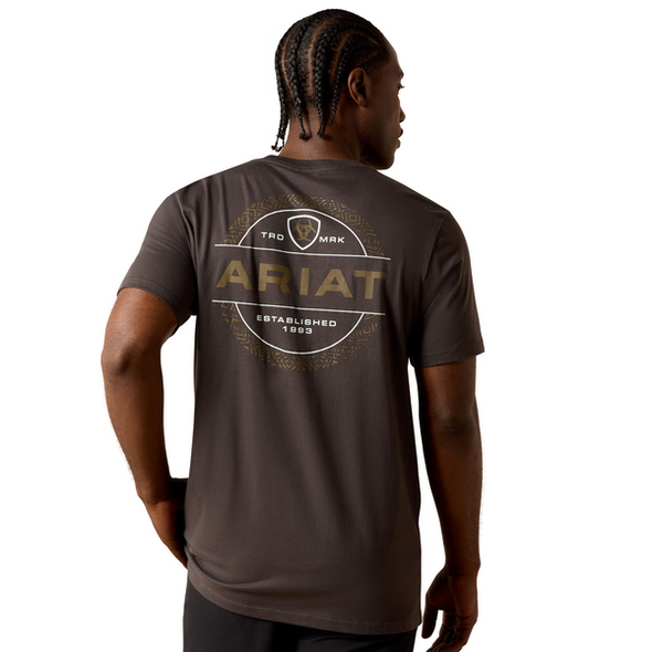 ARIAT WOODEN RETICLE BROWN - MENS TEE  - 10070343