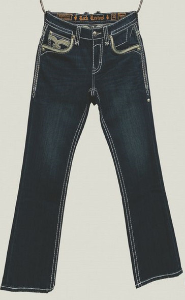 ROCK REVIVAL EGGPLANT STRAIGHT 209 DARKWASH - MENS JEANS  - RP3500J209R