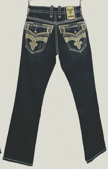 ROCK REVIVAL EGGPLANT STRAIGHT 209 DARKWASH - MENS JEANS  - RP3500J209R