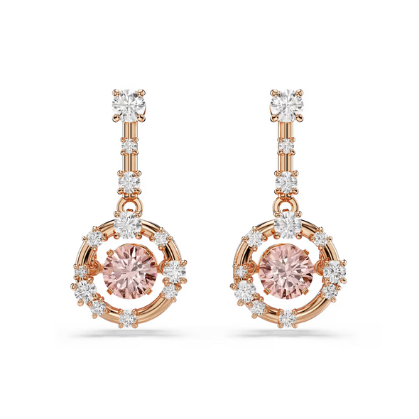 SWAROVSKI CONSTELLA DROP ROUND CUT PINK - ACCESSORIES JEWELRY EARRINGS - 5744239