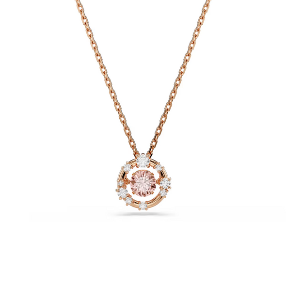 SWAROVSKI CONSTELLA PENDANT ROUND PINK - ACCESSORIES JEWELRY NECKLACE - 5744244