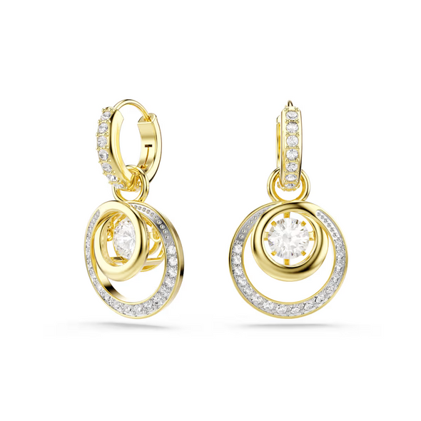SWAROVSKI HYPERBOLA DROP ROUND CUT GOLD - ACCESSORIES JEWELRY EARRINGS - 5738249