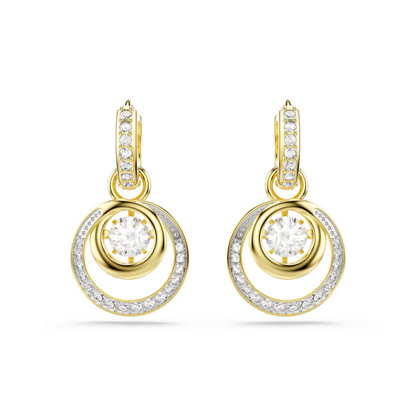 SWAROVSKI HYPERBOLA DROP ROUND CUT GOLD - ACCESSORIES JEWELRY EARRINGS - 5738249