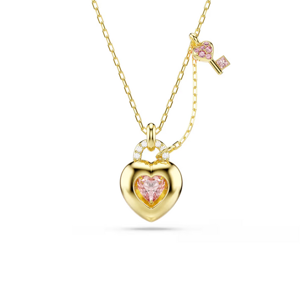 SWAROVSKI IDYLLIA HEART KEY PINK GOLD - ACCESSORIES JEWELRY NECKLACE - 5737288