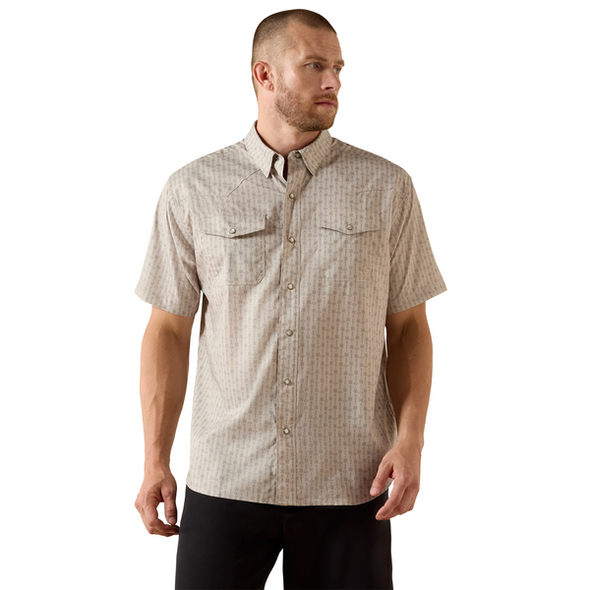 ARIAT VENTEK WESTERN ISLAND FOSSIL - MENS SHIRT  - 10071045