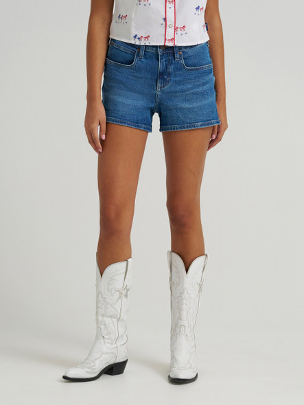 WRANGLER MAE MID RISE SAIGE SHORTS - LAD SHORT ORT - 112375247