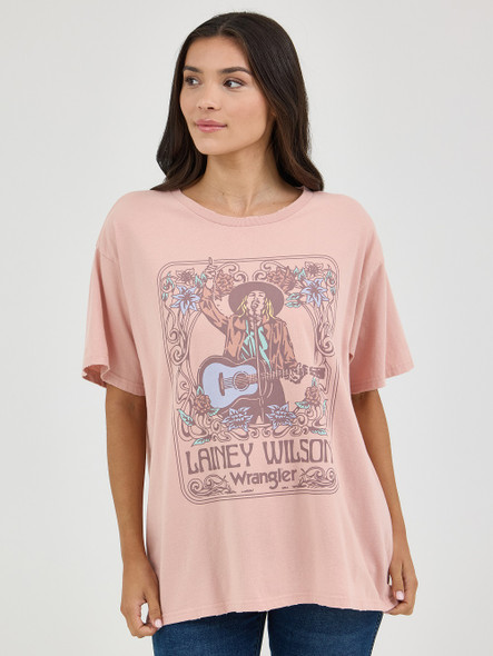 WRANGLER LAINEY WILSON MISTY ROSE - LADIES TEE  - 112361044