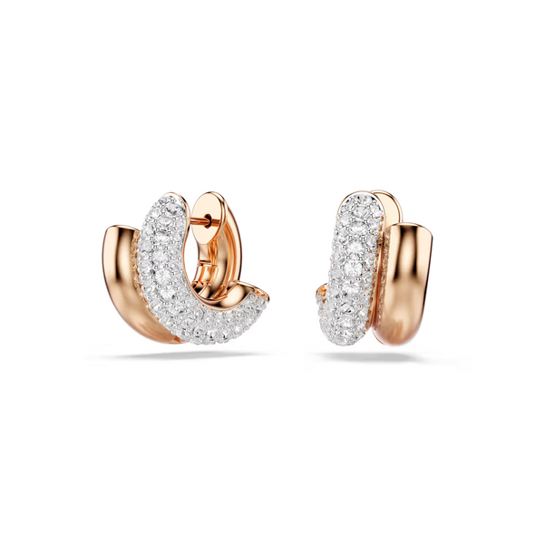 SWAROVSKI DEXTERA WHITE HOOP ROSE GOLD - ACCESSORIES JEWELRY EARRINGS - 5747831