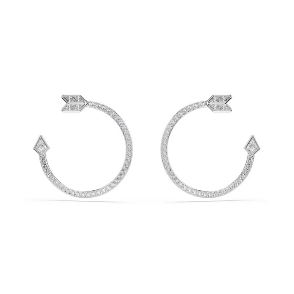 SWAROVSKI IDYLLIA HOOP ARROW WHITE - ACCESSORIES JEWELRY EARRINGS - 5741522