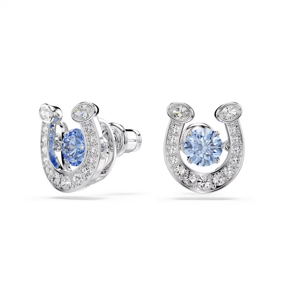 SWAROVSKI SYMBOLICA HORSE SHOE BLUE - ACCESSORIES JEWELRY EARRINGS - 5747543
