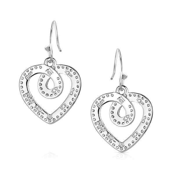 MONTANA SILVERSMITHS HEART OF RADIANCE CRYSTAL - ACCESSORIES JEWELRY EARRINGS - ER6472