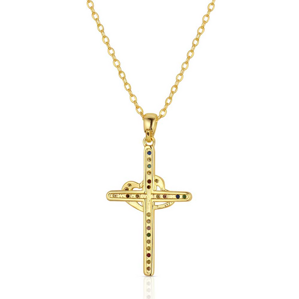 MONTANA SILVERSMITHS NORTHERN LIGHTS CROSS - ACCESSORIES JEWELRY NECKLACE - NC6475