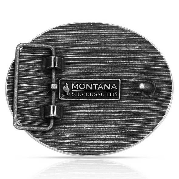 ATTITUDE BY MONTANA SILVERSMITHS TRI COLOR RODEO - ACC BUCKLE  - A1086P
