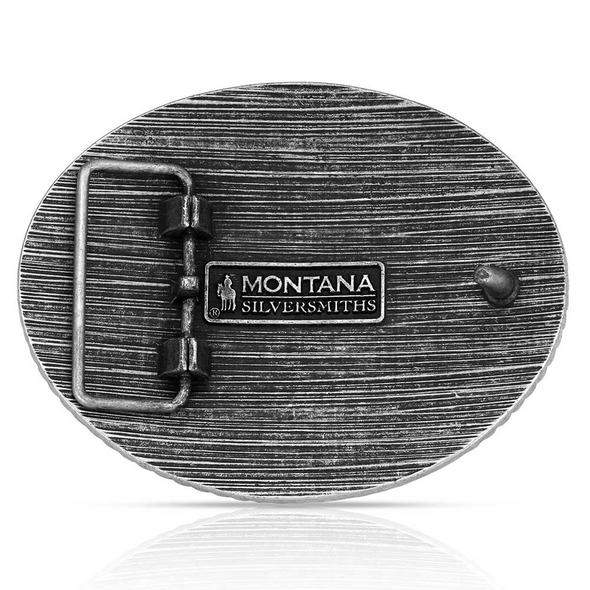 ATTITUDE BY MONTANA SILVERSMITHS TWO TONE STOCKYARD - ACC BUCKLE  - A1077P
