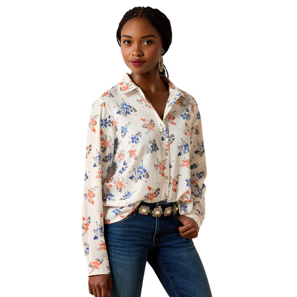 ARIAT HOMESTYLE HORSESHOE PRINT - LADIES SHIRT  - 10071463