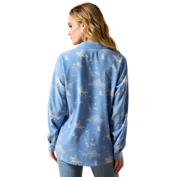 ARIAT ASHLEIGH BLUE RANCHSCAPE - LADIES SHIRT  - 10071462
