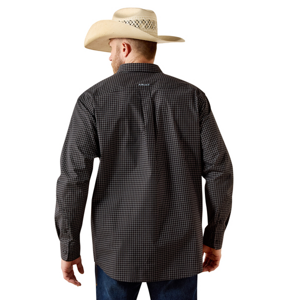 ARIAT PRO TRISTON  BLACK PLAID - MENS SHIRT  - 10071038