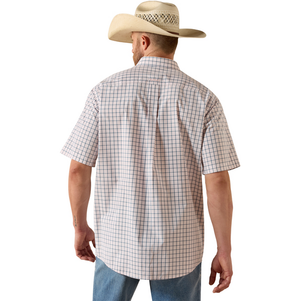 ARIAT PRO SERIES TEX WHITE PLAID - MENS SHIRT  - 10071617