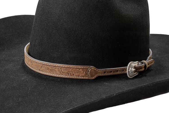 M&F EMBOSSED BROWN HEADBAND - HATS HEADBAND  - 0281944