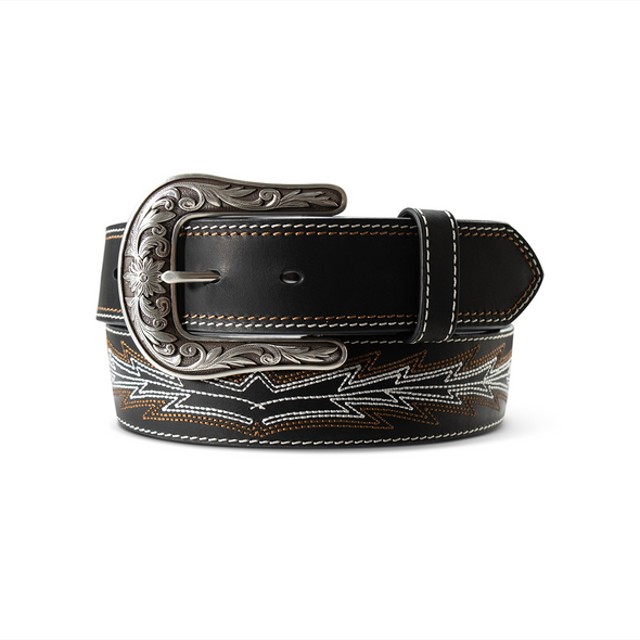 ARIAT CASANOVA BLACK WHITE STITCHING - ACCESSORIES BELT LADIES - A1568001