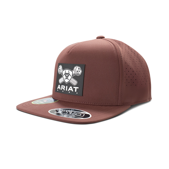 ARIAT SNAP BACK BOLT PATCH BURGUNDY - HATS CAP  - A290002409