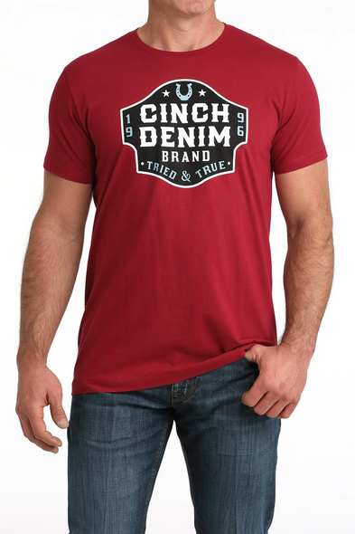 CINCH TRIED AND TRUE RED T-SHIRT - MENS TEE  - MTT1690712