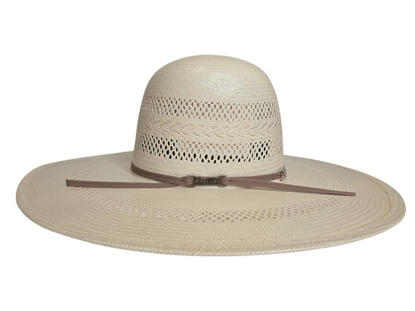 AMERICAN HAT COMPANY OPEN CROWN 4 1/4" DOUBLE VENT - HAT STRAWS  - 8100
