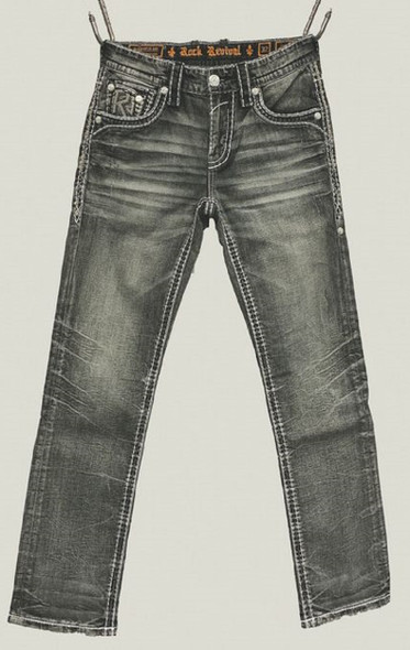 ROCK REVIVAL JAILIN J205 STRAIGHT GHOST - MENS JEANS  - RP3940J205R