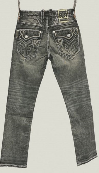 ROCK REVIVAL JAILIN J205 STRAIGHT GHOST - MENS JEANS  - RP3940J205R