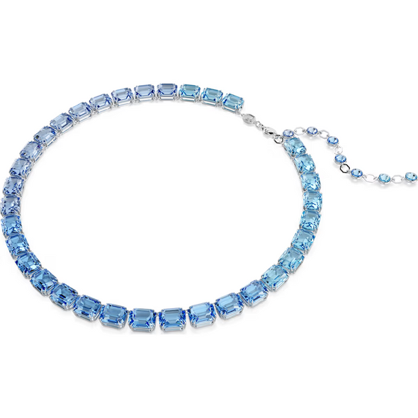 SWAROVSKI MILLENIA OCTAGON BLUE RHODIUM - ACCESSORIES JEWELRY NECKLACE - 5694136