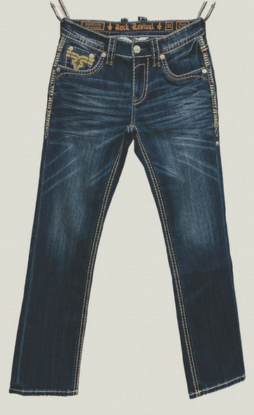 ROCK REVIVAL PRAIRE BOOT CUT DARK WASH - MENS JEANS  - RP5730B201R