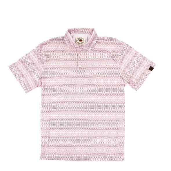 LAZY J RANCH WEAR NAVAJO PERFORMANCE PLUM - MENS POLO  - LJ-2556