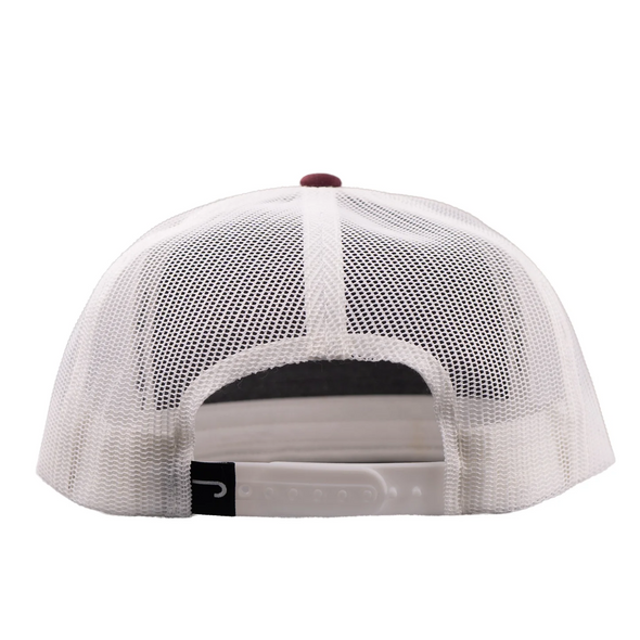 LAZY J RANCH WEAR MAROON & WHITE CATTLE KING - HATS CAP  - MARWHT4-CK