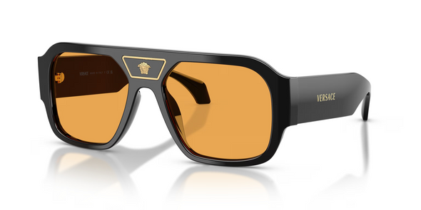 VERSACE BLACK WITH ORANGE - SUNGLASS VERSACE  - 4508UGB1/7