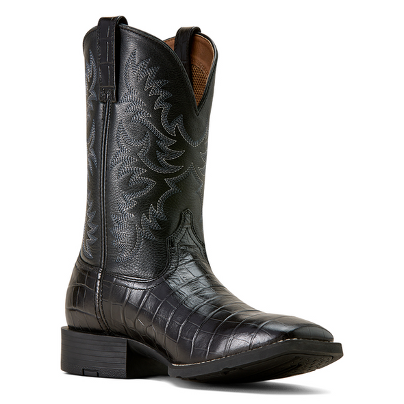 ARIAT SPORT LATIGO CROC PRINT BLACK - BOOT MENS WESTERN - 10074166