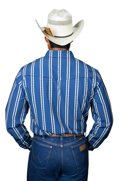 FERREL THE TUCKER BOLD BLUE STRIPE - MENS SHIRT  - FPL1026007