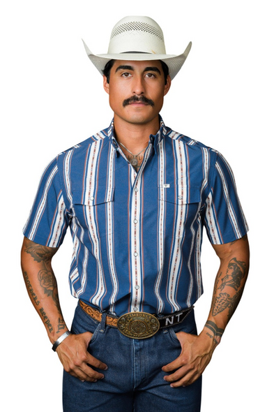 FERREL THE HUDSON BLUE STRIPE - MENS SHIRT  - FPS1026028