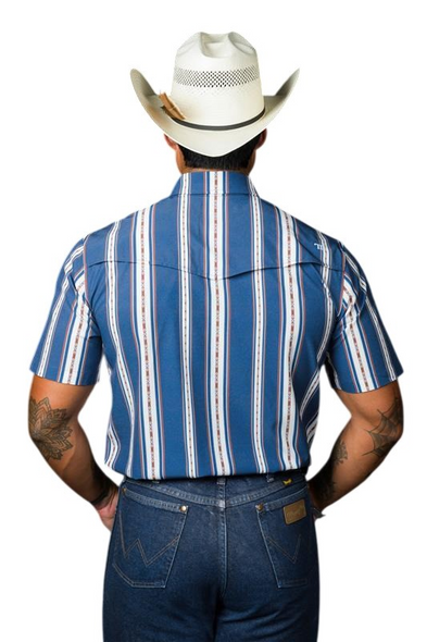 FERREL THE HUDSON BLUE STRIPE - MENS SHIRT  - FPS1026028