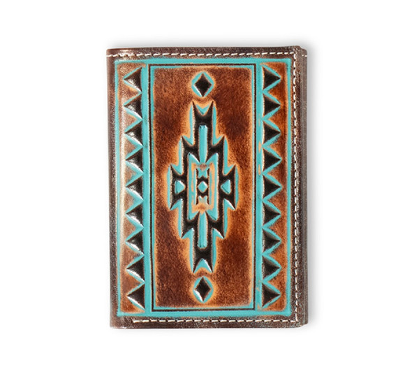 ARIAT TRIFOLD TURQUOISE SOUTHWEST - ACCESSORIES WALLET  - A3560202
