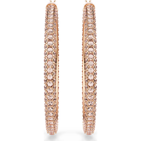 SWAROVSKI DEXTERA HOOP PAVE ROSE GOLD - ACCESSORIES JEWELRY EARRINGS - 5383938