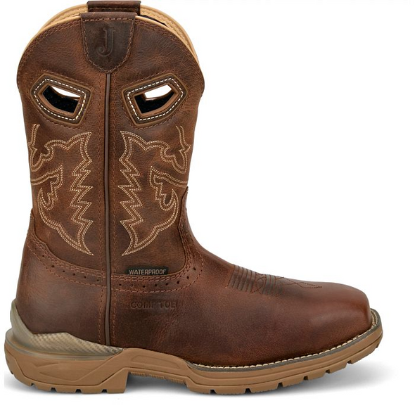 JUSTIN  OILPATCH TAN BUFFALO - BOOT MENS WORK - WR4149