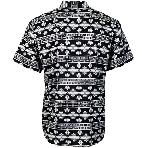 HOOEY SOL GREY AZTEC SNAP PRINT - MENS SHIRT  - HT2621BKAZ