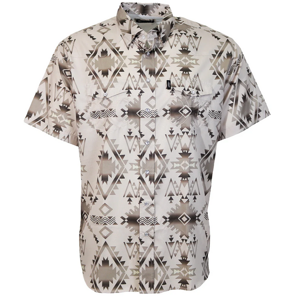 HOOEY SOL TAN AZTEC PEARL SNAP PRINT - MENS SHIRT  - HT2621TNAZ