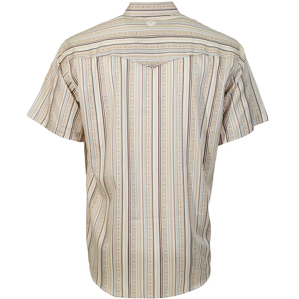 HOOEY SOL CREAM STRIPE SNAP PRINT - MENS SHIRT  - HT2621CRST
