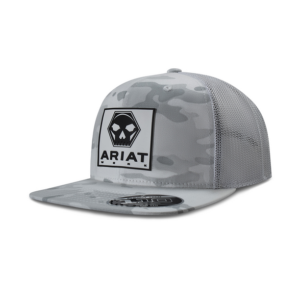 ARIAT CAMO SKULL BOLT WHITE - HATS CAP  - A290002905