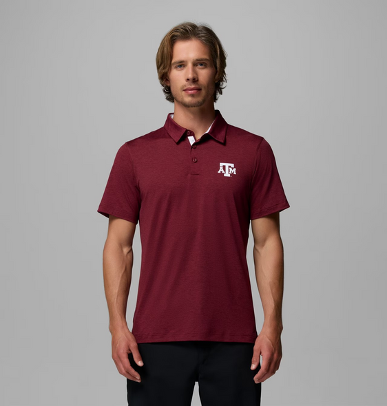 COLUMBIA COLLEGIAT TECH TRAIL TEXAS A&M - MENS POLO  - 1929591627
