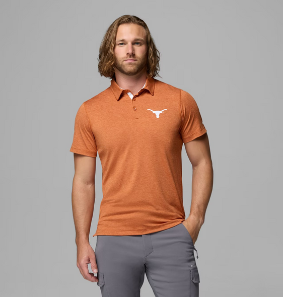 COLUMBIA CLG TECH TEXAS ORANGE - MENS POLO  - 1929591824