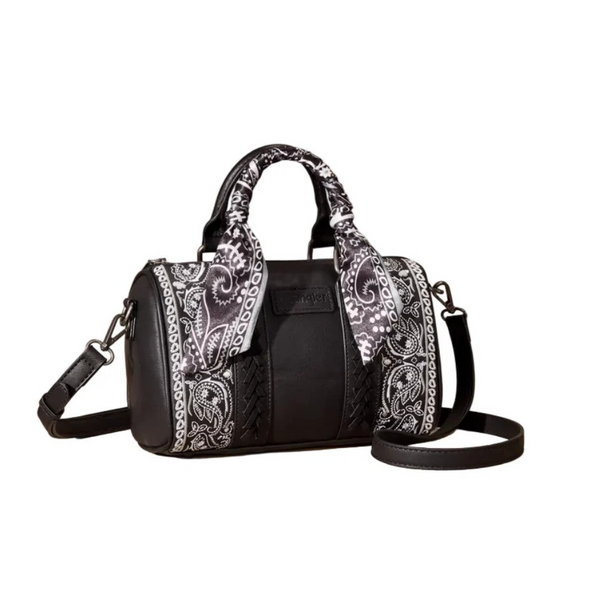 MONTANA WEST DESERT BLACK PAISLEY BOSTON - LADIES PURSES  - WG331-9012BK