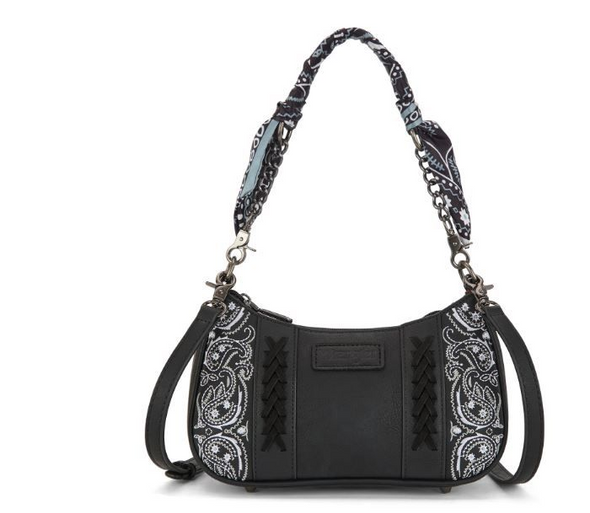 MONTANA WEST DESERT PAISLEY SHOULDER BLACK - LADIES PURSES  - WG331-818BK